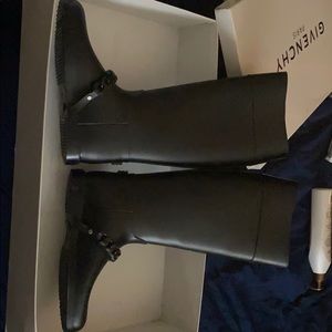 Givenchy Black Chain-strap Pvc Rain Boots